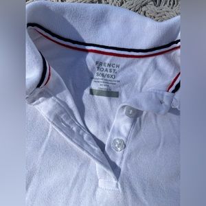 White French toast cotton polo school shirt